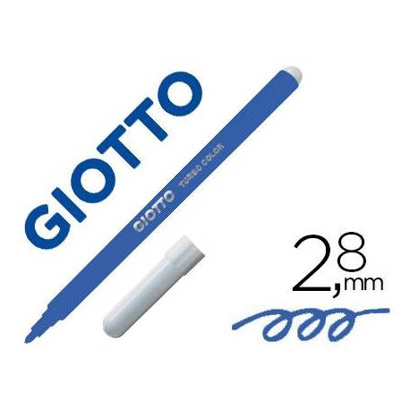 Rotulador Giotto Turbo Punta Media Lavable Color Azul Oscuro