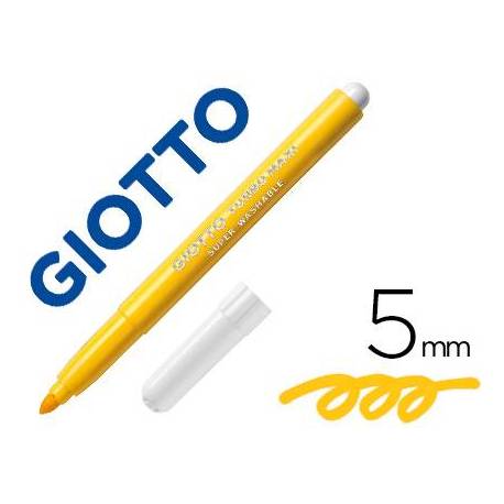 Rotulador Giotto Turbo Maxi Punta Gruesa Lavable Color Amarillo
