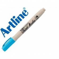 Rotulador Artline Supreme Brush Acuarelable Punta Pincel Color Azul Celeste