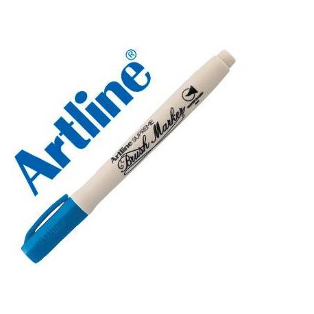 Rotulador Artline Supreme Brush Acuarelable Punta Pincel Color Azul