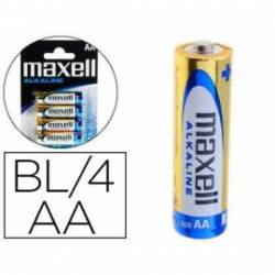 Pilas Maxell Alcalina 1.5 V AA LR06 Blister de 4 unidades