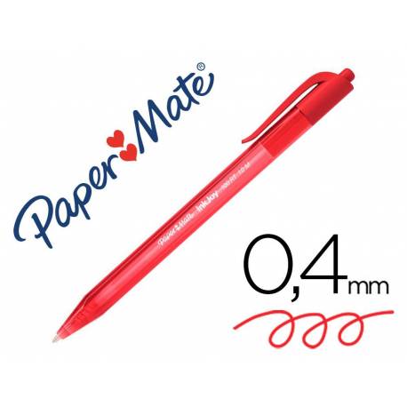 Boligrafo Paper Mate Inkjoy 100 retráctil rojo 1 mm