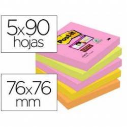 Pack de 5 blocs de Post-it ® 76 x 76 mm
