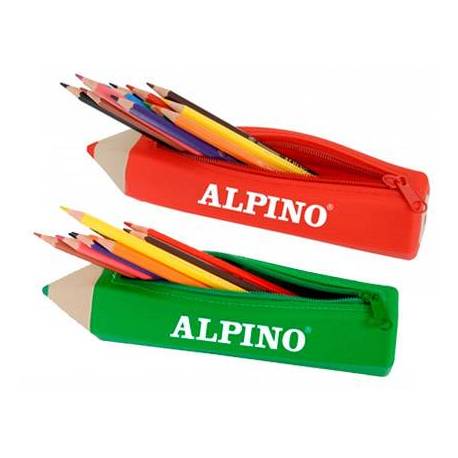 Estuche portatodo Alpino Forma de Lapiz con 12 lapices de colores -NO SE PUEDE ELEGIR COLOR-