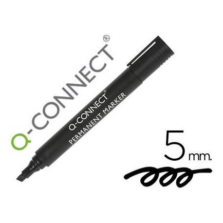 Rotulador permanente Q-Connect color negro 5mm