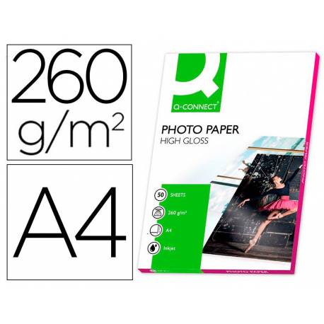 Q-Connect Foto Glossy 260 g/m2 Din A4