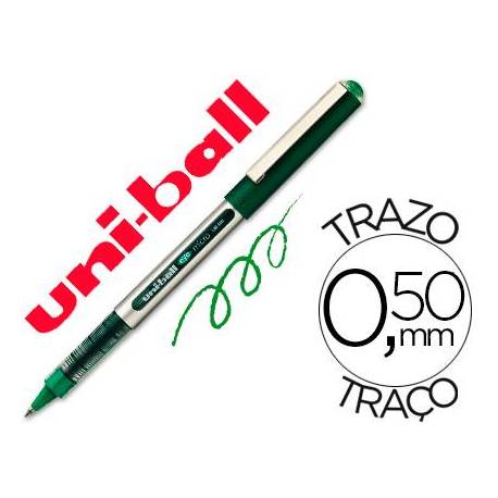 Rotulador-bolígrafo Uni-Ball verde UB-150 0,3 mm
