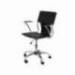 Silla giratoria pyc respaldo medio regulable en altura similpiel negra 860+90x480x440 mm