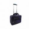 Maletin para portatil Q-connect con ruedas Azul marino 16” Negro 41x32,5x15 cm