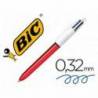 Boligrafo Bic Shine 4 colores Punta 1 mm cuerpo color Rojo