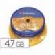 DVD-R VERBATIM CAPACIDAD 4.7GB VELOCIDAD 16X 120 MIN TARRINA DE 25 UNIDADES