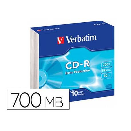 CD-ROM VERBATIM Capacidad 700MB 80 min 52x