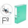 Archivador de palanca Elba Carton forrado PVC Folio Lomo de 80 mm verde menta