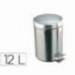 Papelera Acero Inoxidable Brillo con Pedal 12 L