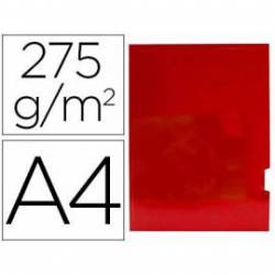 Subcarpeta Gio DIN A4 275 gr Plastificada 2 solapas color Rojo