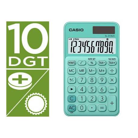 Calculadora Bolsillo Casio SL-310UC-GN 10 digitos Verde