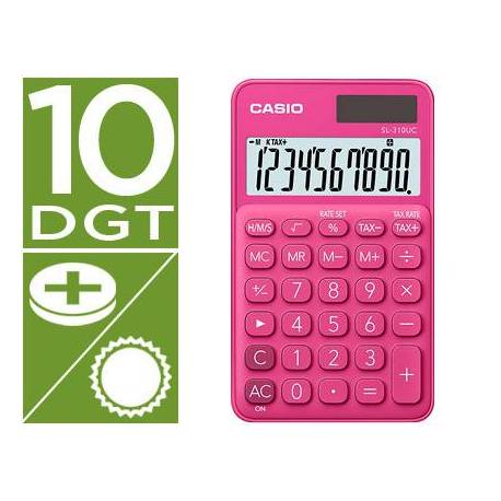 Calculadora Bolsillo Casio SL-310UC-RD 10 digitos Fucsia