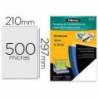 Tapa de Encuadernacion Polipropileno Fellowes DIN A4 Color Negro 500 micras pack 100 uds