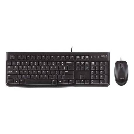 Set teclado + raton con cable Logitech color Negro
