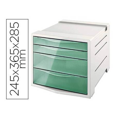 Modulo 4 cajones sobremesa Esselte color verde