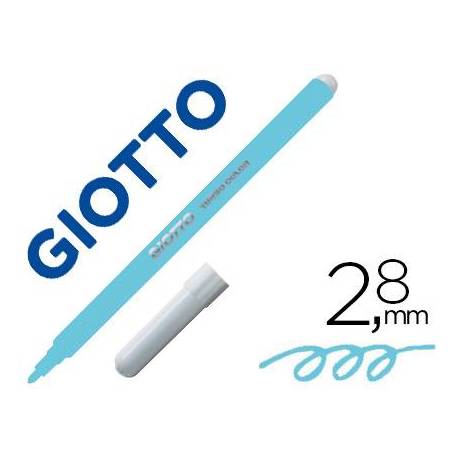 Rotulador Giotto Turbo Punta Media Lavable Color Azul Claro