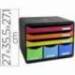 Fichero cajones sobremesa Exacompta Iderama Arlequin 6 cajones multicolores 270x355x271 mm.