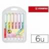 Rotulador Stabilo Swing Cool Pastel Fluorescente Estuche 6 unidades