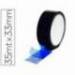 Cinta marca Q-Connect adhesiva de Seguridad Azul 35 metros x 33 mm