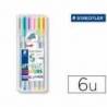 Rotulador Staedtler Triplus My Pastel Punta Fina de Colores Surtidos Estuche de 6 unidades