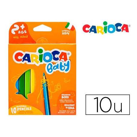 Lapices de Colores Carioca Baby Ergonomicos de Colores Surtidos Caja de 10 unidades