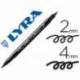 Rotulador Lyra aqua brush acuarelable doble punta fina y pincel negro