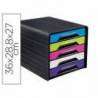Fichero cajones CEP para 5 cajones color Multicolor/Negro Flashy