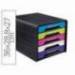 Fichero cajones CEP para 5 cajones color Multicolor/Negro Flashy