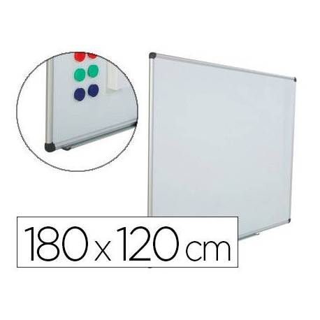 Pizarra Blanca Rocada Acero Vitrificado Magnética marco 120x180 cm