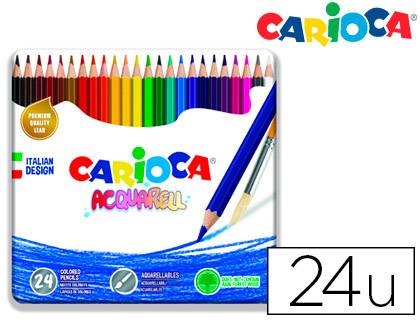 Lápices de color pasteles x 24 colores largos CARIOCA