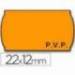Rollo Etiquetas adhesivas marca Meto PVP removibles naranja 22 x 12