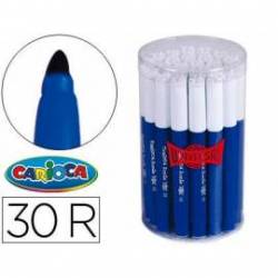 Rotulador Carioca Jumbo grueso caja 30 rotuladores azules