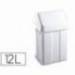 Papelera contenedor TTS Plástico con tapadera 12 L color Blanca