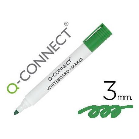 Rotulador Q-Connect pizarra blanca 3 mm color verde