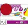 Goma eva liderpapel color rojo paquete de 10 hojas