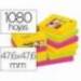 Post-it ® Bloc de notas adhesivas super sticky varios colores 47,6 x 47,6 mm 90 hojas pack 12 blocs