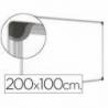 Pizarra Blanca Vitrificada Magnetica con marco de aluminio 200x100 Bi-Office