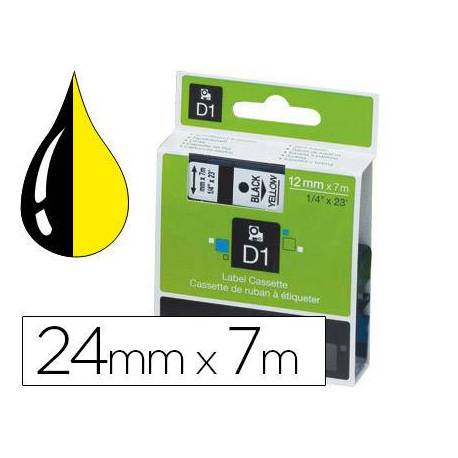 Cinta marca Dymo consumible rotuladora negro-amarillo D1