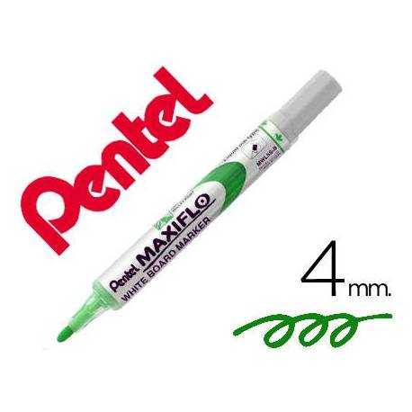 Rotulador Maxiflo Pentel color verde para pizarra blanca