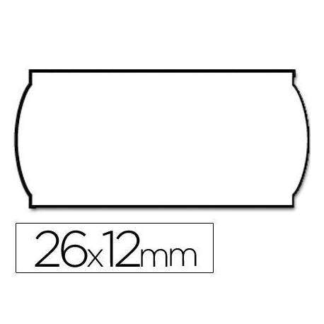 Etiquetas marca Meto onduladas 26 x 12 mm troqueladas