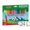 Lapices cera PlastiAlpino caja de 24 unidades colores surtidos