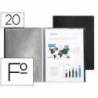 Carpeta escaparate Liderpapel folio con 20 fundas fijas