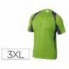 Camiseta manga corta DeltaPlus color verde talla 3XL