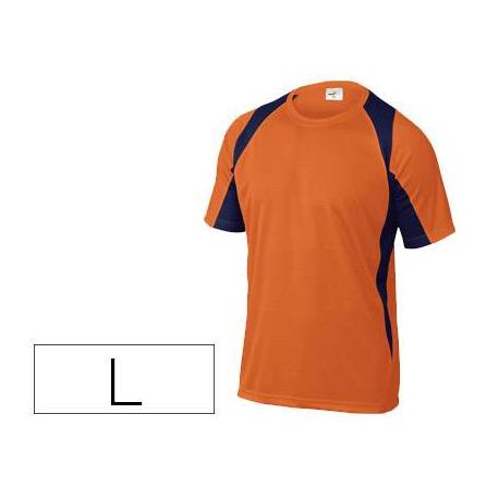 Camiseta manga corta DeltaPlus color naranja talla L