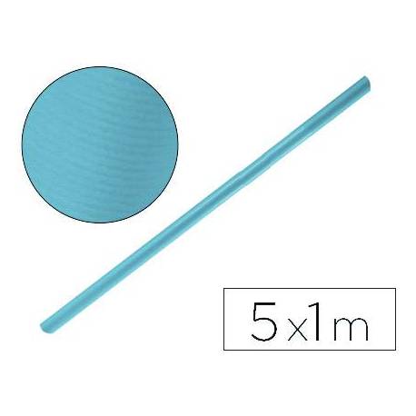 Bobina papel tipo kraft Liderpapel 65 g/m² 5 x 1 m azul turquesa